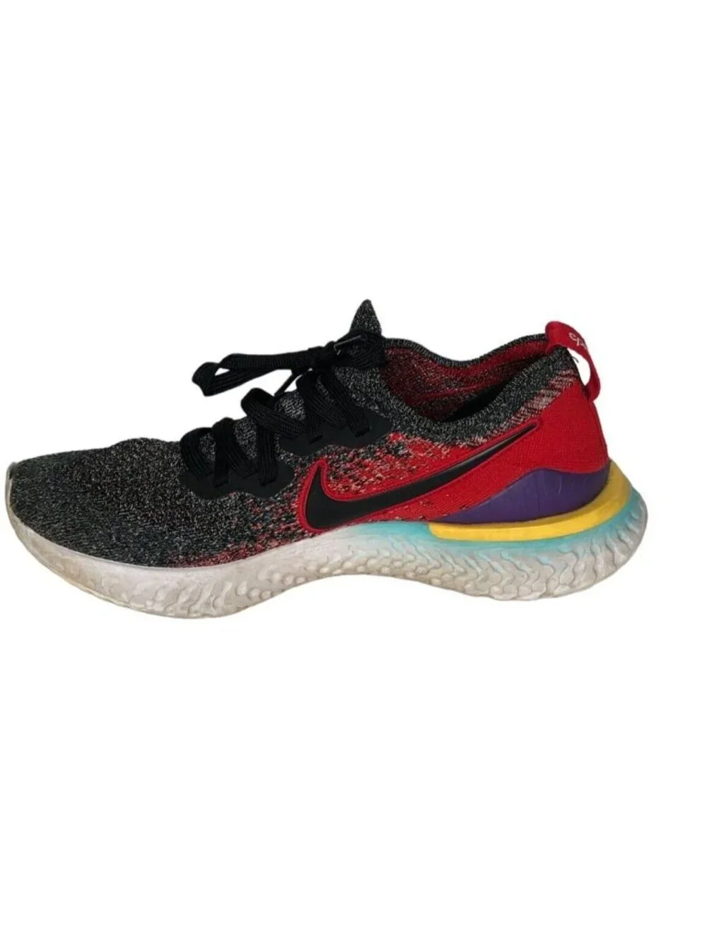 Nike Epic React FlyKnit Youth 7 Running Sneaker Shoe AQ3243-007 Red Jade Lightwe